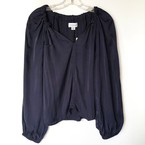 VELVET BY GRAHAM & SPENCER NORIA LONG-SLEEVE BLOUSE - Picture 7 of 9